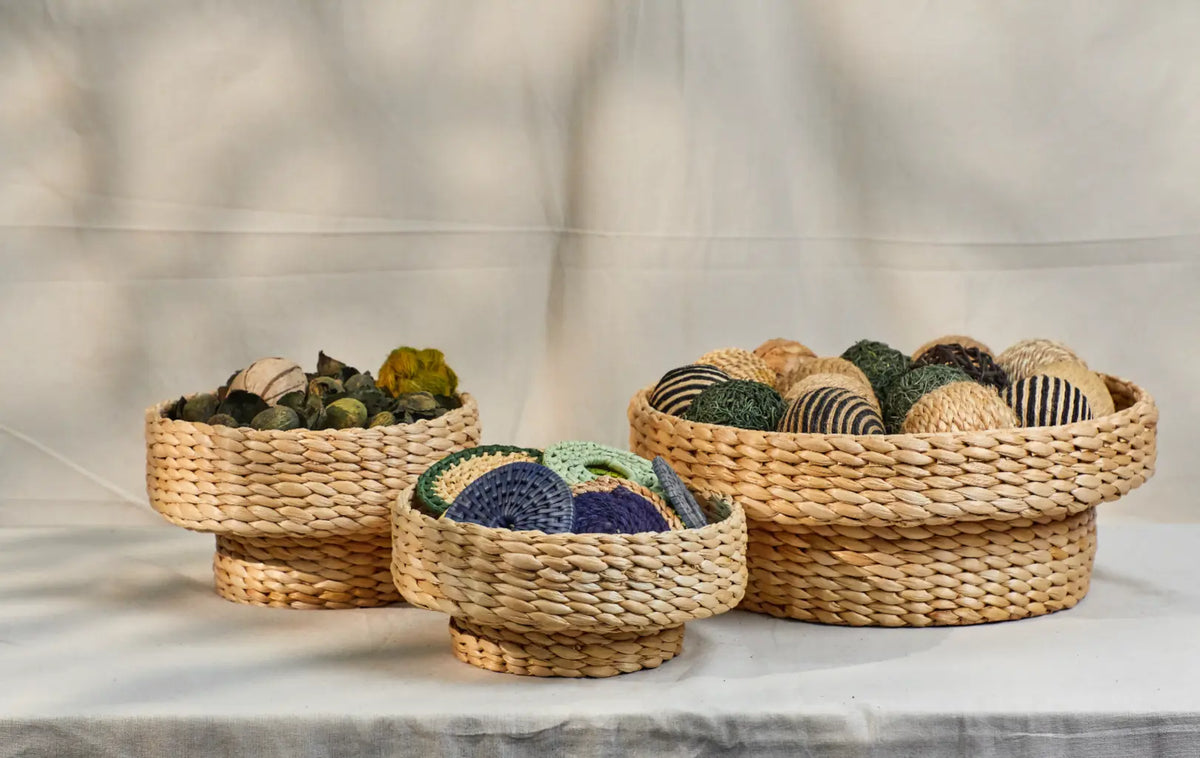 Beya dual sided banana fiber storage basket