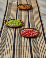 Load image into Gallery viewer, Sana – Banana Fiber Table Runner with Black Cotton Stripes
