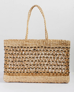 Load image into Gallery viewer, Risha - Banana Fiber Beach Tote Bag with Weave Detail