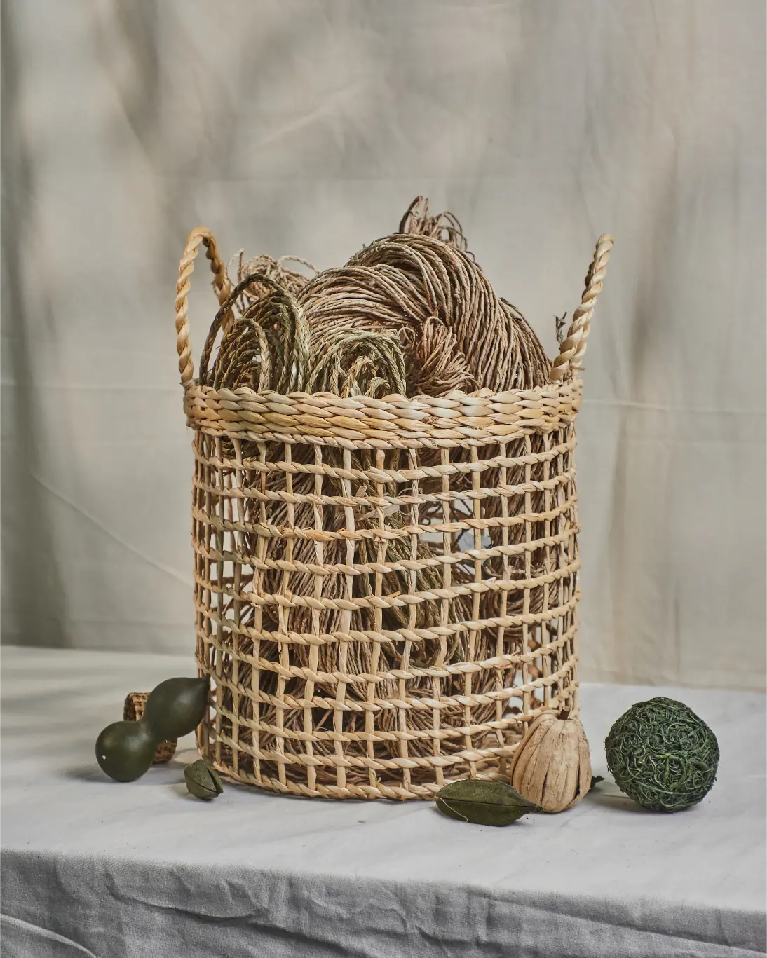 Avni banana fiber storage basket