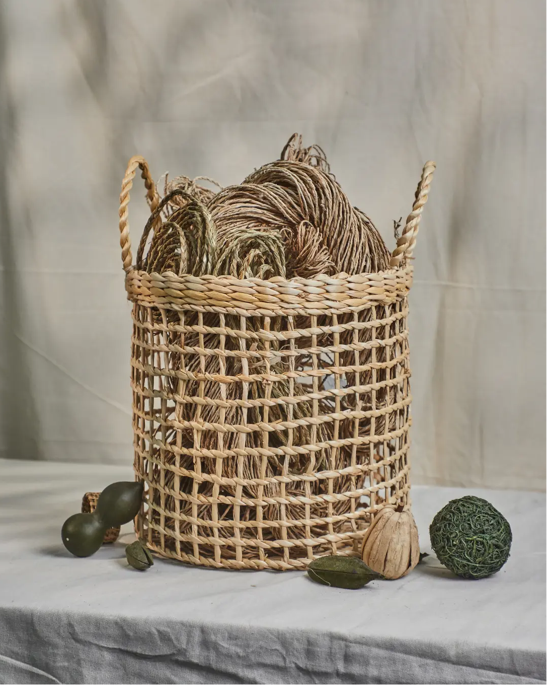Avni banana fiber storage basket