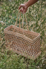 Load image into Gallery viewer, Risha - Banana Fiber Beach Tote Bag with Weave Detail