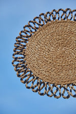Load image into Gallery viewer, Aven – Banana Fiber Placemat with Black Weave Detail