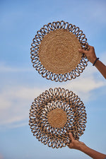 Load image into Gallery viewer, Aven – Banana Fiber Placemat with Black Weave Detail