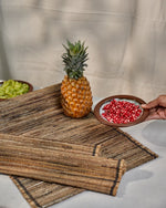 Load image into Gallery viewer, Rasi – Banana Fiber Placemat with Black Weave Detail