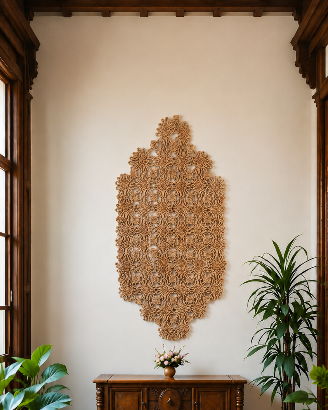 Biva   banana fiber woven wall decor
