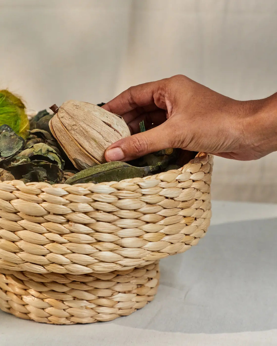 Beya - Dual-Sided Banana Fiber Storage Basket