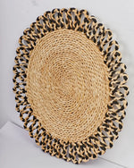 Load image into Gallery viewer, Aven – Banana Fiber Placemat with Black Weave Detail
