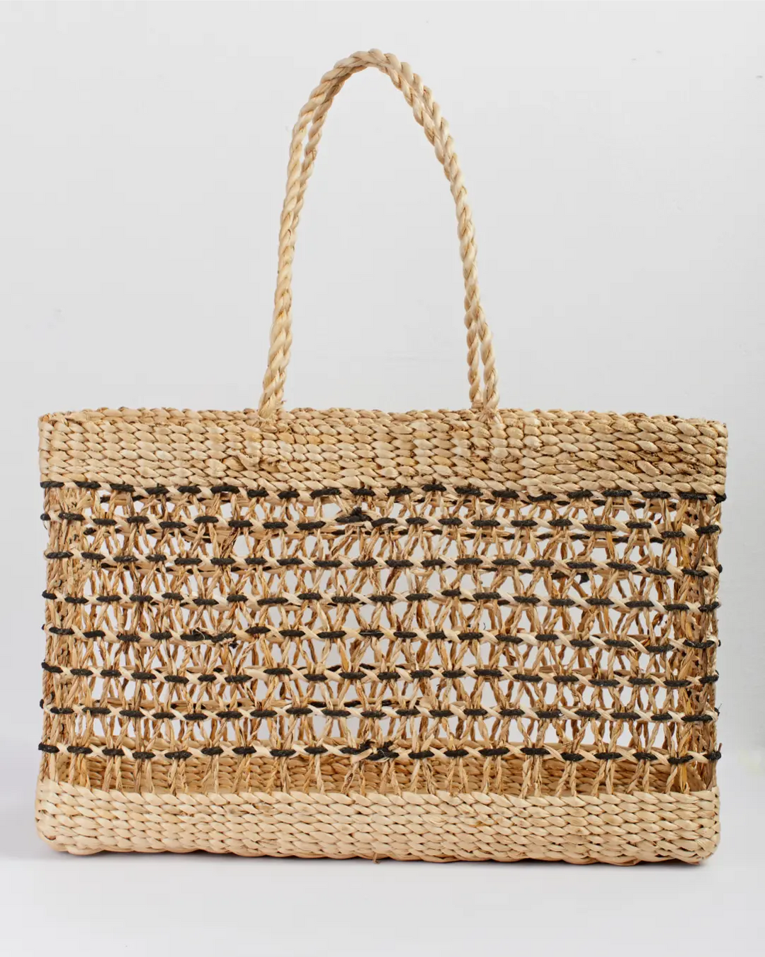 Risha - Banana Fiber Beach Tote Bag with Weave Detail
