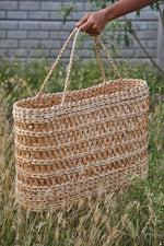 Load image into Gallery viewer, Havi - Oversized Banana Fiber Beach Tote Bag
