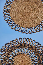 Load image into Gallery viewer, Aven – Banana Fiber Placemat with Black Weave Detail
