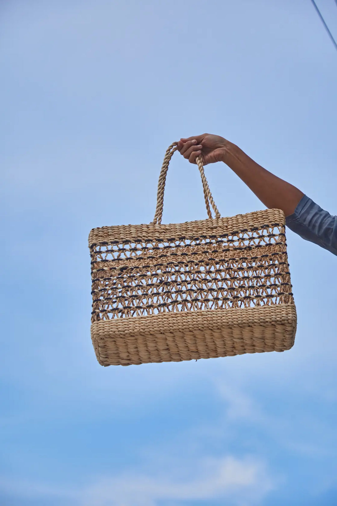 Risha - Banana Fiber Beach Tote Bag with Weave Detail